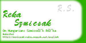 reka szmicsak business card